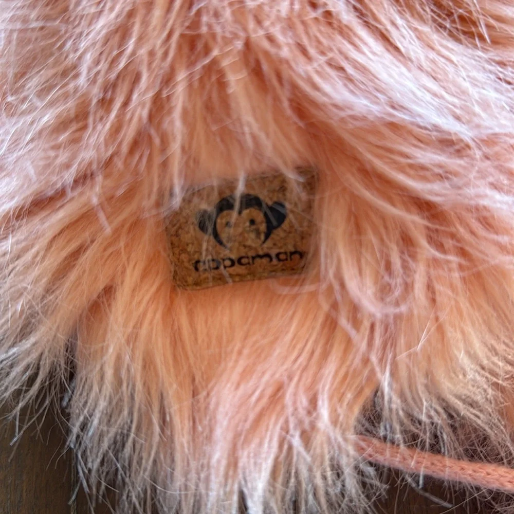 Appaman Girl's M(2Y/3Y/4Y) Rose Bloom Faux Fur Trapper Hat Cute Cat Ears Pom Pom